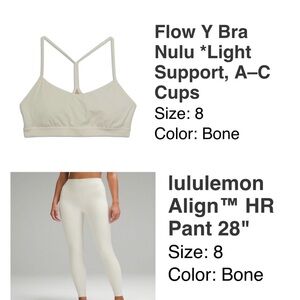 Lululemon Matching Set Size 8